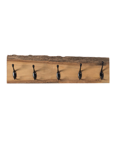Vintiquewise Clothes Hook Rack With 5 Hooks In Natural