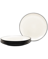 Noritake Colorwave Coupe Salad Plates, Set Of 4 In Graphite