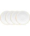 Noritake Accompanist Set Of 4 Saucers In White
