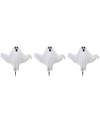 Northlight Lighted 3 Piece Ghost Halloween Lawn Stakes Set In White