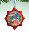 Designocracy Dragonflies And Water Lilies Mercury Holiday Ornament In Multi Color