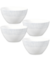 Noritake Hammock "dots" All-purpose Bowls, Set Of 4 In Blue