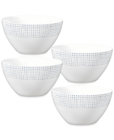 Noritake Hammock "dots" All-purpose Bowls, Set Of 4 In Blue