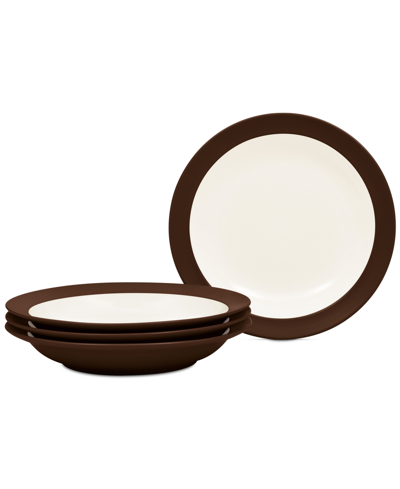 Noritake Colorwave Pasta Bowls 27-oz, Set Of 4 In Chocolate