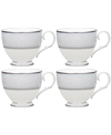 Noritake Brocato Set Of 4 Cups, Service For 4 In Gray