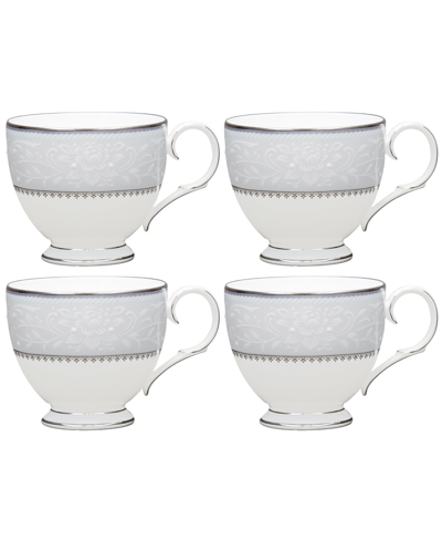 Noritake Brocato Set Of 4 Cups, Service For 4 In Gray