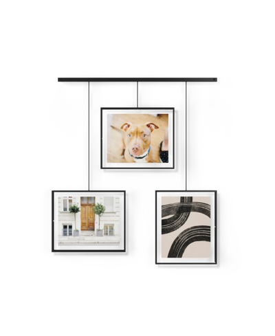 Umbra Dnu Exhibit Picture Frames, Set Of 3 In Black