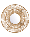 VINTIQUEWISE DECORATIVE WOVEN PAPER ROPE ROUND SHAPE MODERN HANGING WALL MIRROR