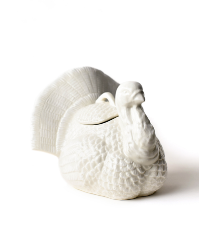 Coton Colors Turkey-shaped Covered Bowl In White