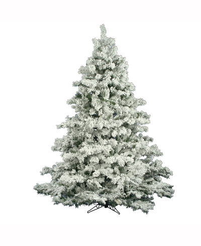 Vickerman 6.5' Flocked Alaskan Pine Artificial Christmas Tree Unlit In White