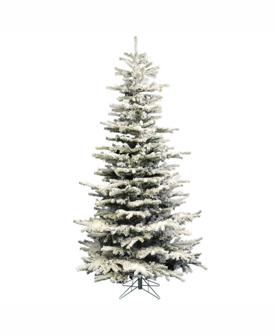 Vickerman 4.5 Ft Flocked Sierra Fir Slim Artificial Christmas Tree Unlit