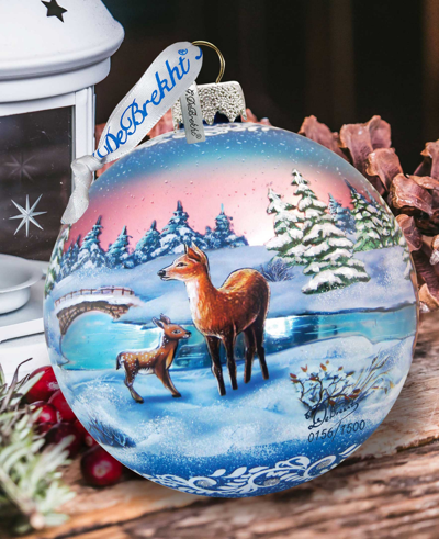 G.debrekht Snowy Night Ball Holiday Ornament In Multi Color