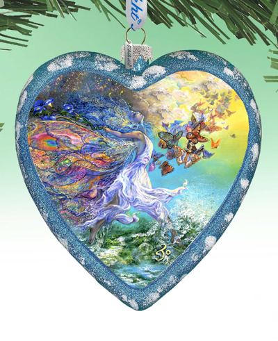 G.debrekht Butterfly Fairy Heart Holiday Ornament In Multi Color
