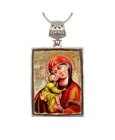G.debrekht Virgin Mary Religious Holiday Jewelry Necklace Monastery Icons In Multi Color