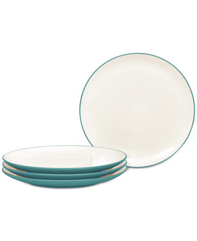 Noritake Colorwave Coupe Salad Plates, Set Of 4 In Turquoise