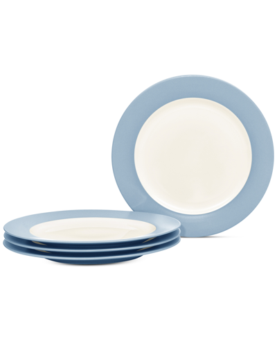 Noritake Colorwave Rim Dinner Plates, Set Of 4 In Ice