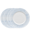 Noritake Hammock "stripes" Rim Dinner Plates, Set Of 4 In Blue