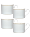 NORITAKE LINEN ROAD SET OF 4 CUPS, SERVICE FOR 4