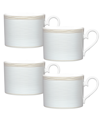 Noritake Linen Road Set Of 4 Cups, Service For 4 In Gray