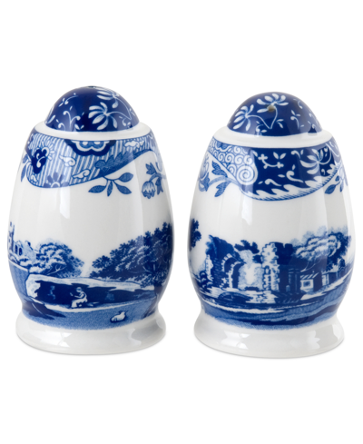 Spode Dinnerware, Blue Italian Salt And Pepper Shakers