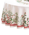 Elrene Winter Holiday Berry Fabric Tablecloth, 70" X 70" In Multi
