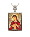 G.DEBREKHT BLESSED VIRGIN MARY LIFEGIVING RELIGIOUS HOLIDAY JEWELRY NECKLACE MONASTERY ICONS