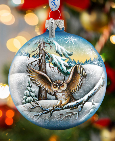 G.debrekht Owl Ball Holiday Ornament In Multi Color