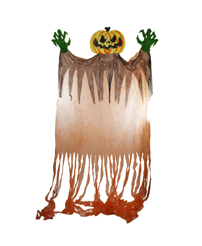 Northlight Scary Hanging Jack-o-lantern Halloween Decoration, 11' In Orange