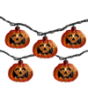 NORTHLIGHT JACK-O-LANTERN SHAPED 10 PIECE HALLOWEEN LIGHTS WITH 7.5' BLACK WIRE SET