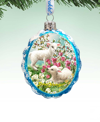 Designocracy Holiday Lambs Mercury Holiday Ornament In Multi Color