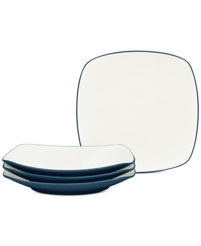 Noritake Colorwave Square Salad Plates, Set Of 4 In Blue