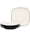 Noritake Colorwave Square Salad Plates, Set Of 4 In Graphite
