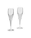 VERA WANG WEDGWOOD DIAMOND MOSAIC FLUTE, SET OF 2