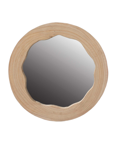 Vintiquewise Decorative Round Wall Mirror In Natural