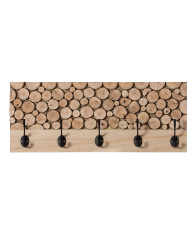 Vintiquewise Hook Rack With 5 Hooks In Natural