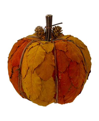 Northlight Fall Harvest Tabletop Pumpkin, 7.5" In Orange