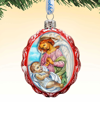 Designocracy Blessing Child Angel Mercury Holiday Ornament In Multi Color