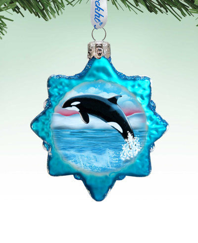 Designocracy Orca Mercury Holiday Ornament In Multi Color