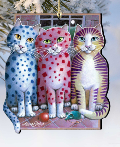 Designocracy Board Meeting Pets Holiday Ornaments, Set Of 2 In Multi Color