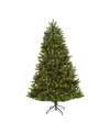 NEARLY NATURAL NEW HAVEN SPRUCE NATURAL LOOK ARTIFICIAL CHRISTMAS TREE WITH LIGHTS, 72"