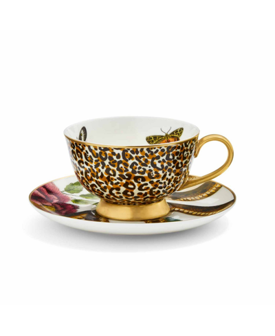 Spode Creatures Of Curiosity Leopard And Snake Coupe Teacup And Saucer ...