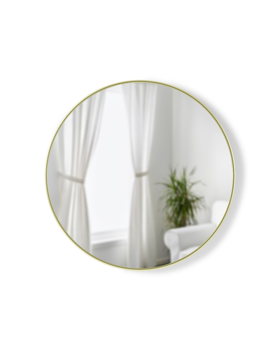 Umbra Hubba Mirror With Metallic Finish, 24" X 24" In Brass