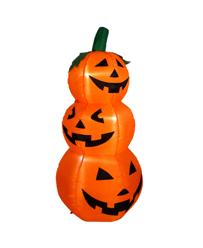 Northlight Led Inflatable Jack-o-lantern Halloween Outdoor Decoration, 3.5' In Orange