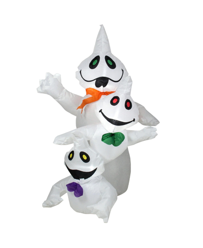 Northlight 3.5' Lighted Inflatable Halloween Ghost Trio Outdoor Yard Decoration In White