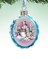 Designocracy Snowman Mercury Holiday Ornament In Multi Color