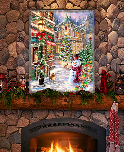 Designocracy Christmas Lane Holiday Wall Art In Multi Color