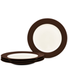 Noritake Colorwave Rim Salad Plates, Set Of 4 In Chocolate