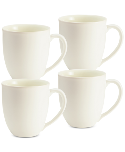 Noritake Colorwave Mugs 12-oz, Set Of 4 In White