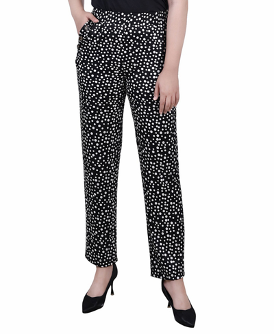 Ny Collection Petite Wide Waist Pull On Pants In Nice Icemoon