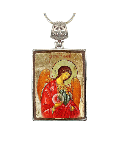 G.debrekht Saint Michael Religious Holiday Jewelry Necklace Monastery Icons In Multi Color